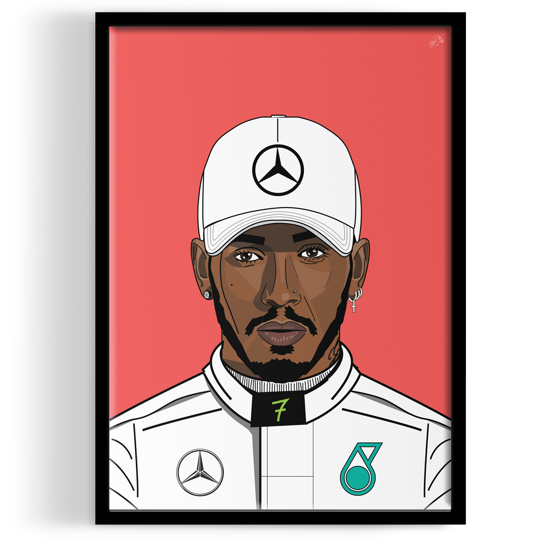 Inspired by Lewis Hamilton Portrait ART PRINT