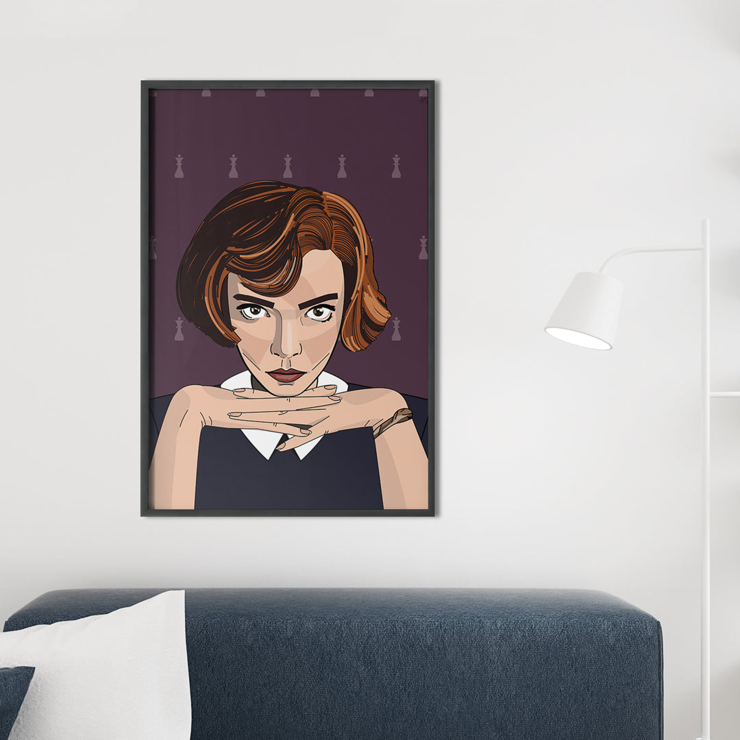 Inspired by Queen's Gambit Portrait ART PRINT