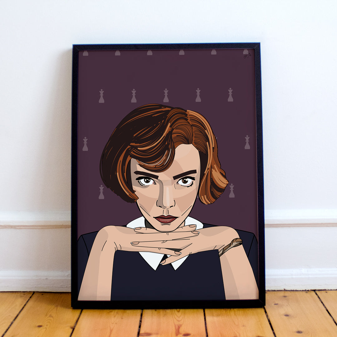 Inspired by Queen's Gambit Portrait ART PRINT